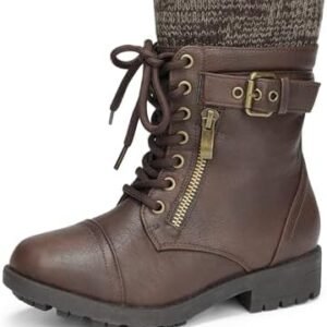 Dream Pairs Girl's Mid Calf Combat Boots