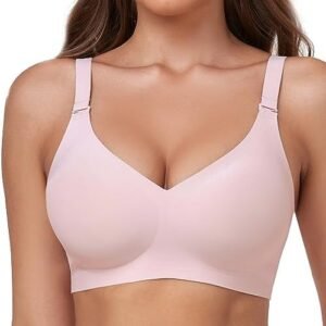 Gailife Smooth Wireless Bras For Women No Underwire Comfort Seamless Bra Lift V Neck Bralettes With Bra Extender