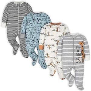 Gerber Baby Boys 4 Pack Sleep 'n Play Footie