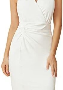 Grace Karin Women Deep V Neck Wrap Dress Summer Sleeveless Twist Sheath Cocktail Party Work Formal Dress