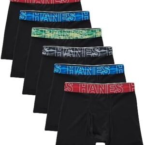 Hanes Boys Tween Boxer Brief, Performance X Temp Mesh Stretch Underwear, 6 Pack