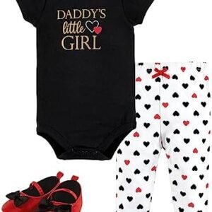 Hudson Baby Baby Cotton Bodysuit, Pant And Shoe Set