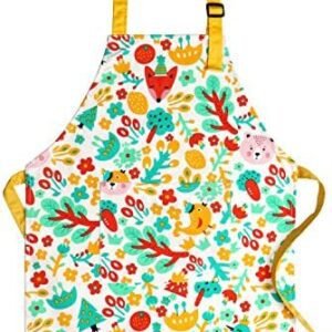 Jennice House Kids Aprons, Cotton Children Aprons With Adjustable Neck Strap Child Chef Aprons