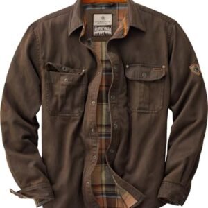 Legendary Whitetails Men's Journeyman Shirt Jacket, Flannel Lined Shacket For Men, Water Resistant Coat Rugged Fall Clothing