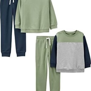 Simple Joys By Carter's Boys' 4 Piece Sweatshirt Set