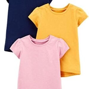 Simple Joys By Carter's Girls' Short Sleeve Shirts And Tops, Pack Of 3