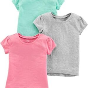 Simple Joys By Carter's Girls' Short Sleeve Shirts And Tops, Pack Of 3