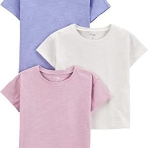 Simple Joys By Carter's Girls' Short Sleeve Shirts And Tops, Pack Of 3