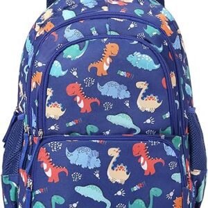 Cluci Kids Backpack For Boys&girls Bookbags Preschool Backpack Toddler Daycare School Bag Elementary Kindergarten Lightweight Waterproof Blue Dinosaur