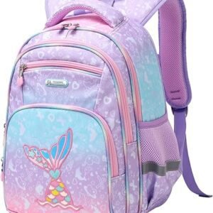 Cusangel School Bookbag, Durable Cute Multi Compartment Preschool Primary Backpack For Boys Girls