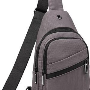 Evancary Small Sling Bag For Women Men, Chest Daypack Crossbody Backpack For Travel Sports Running Hiking Grey