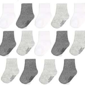 Fruit Of The Loom Baby 14 Pack Grow & Fit Flex Zones Cotton Stretch Socks Unisex, Girls, Boys