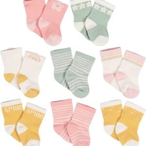 Gerber Unisex Baby 8 Pair Wiggle Proof Sock