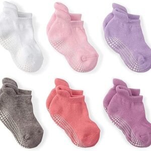 La Active Non Slip Grip Ankle Boys And Girls Socks With Non Skid For Babies Toddlers And Kids Back To School