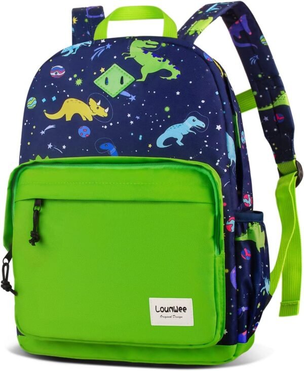 Lounwee Kids Backpack For Boys Girls: Cute Waterproof Dinosaur Toddler Bookbag For Preschool Kindergarten Daycare