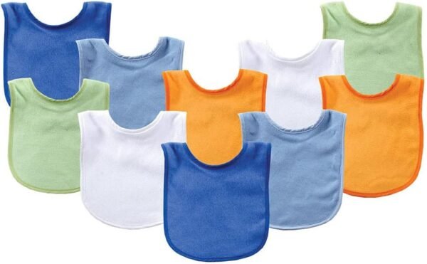 Luvable Friends Unisex Baby Cotton Terry Bibs