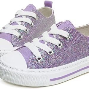 Toandontoddler Kids Sneakers Sparkle Fashion Glitter Sequins Canvas Shoes